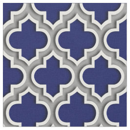 Mörk Grått Moroccan Quatrefoil Mönster #5DS Tyg