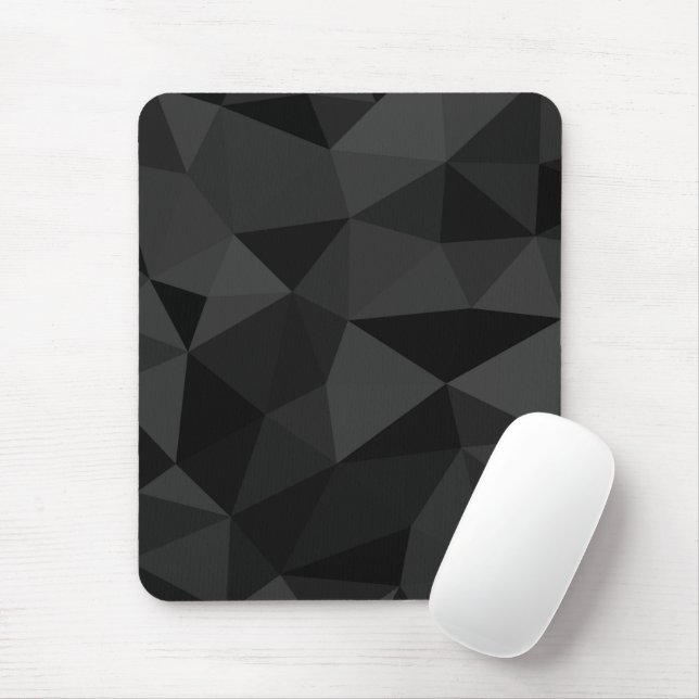 Mörk grått och svart geometriskt nät mönster musmatta (Med mus)