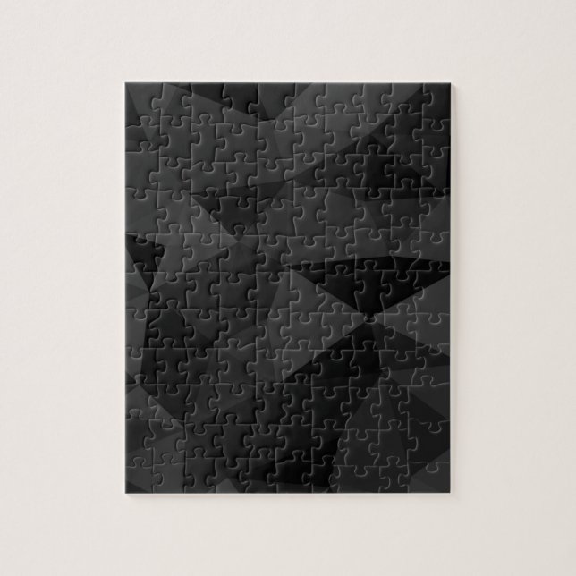Mörk grått och svart geometriskt nät mönster pussel (Vertikal)