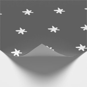 Mörk - grått- och vitmönster presentpapper