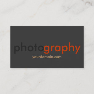 Mörk Grått Orange Affärskort för fotokonverterare Visitkort