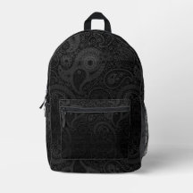 Mörk Grått Paisley