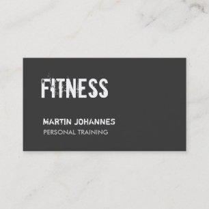 Mörk Grått Personal Trainer Standard Affärskort Visitkort