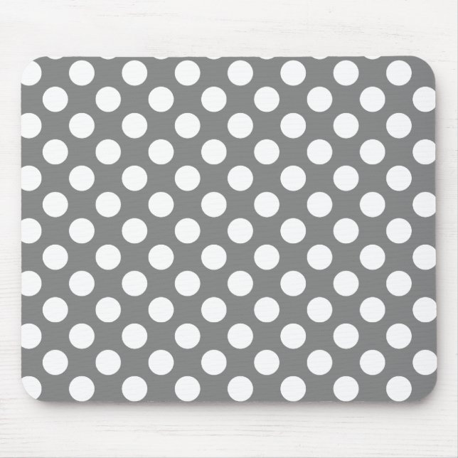 Mörk Grått Polka dots Musmatta (Framsidan)