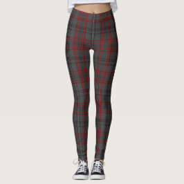 Mörk Grått Red Black Tartan Play Leggings