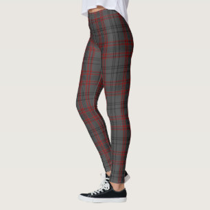Mörk Grått Red Black Tartan Play Leggings