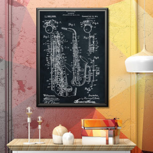 Mörk Grått   Saxofonpatent Poster