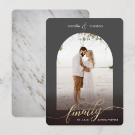 Mörk Grått slutligen Gifta sig och fönsterfoto Spara Datumet