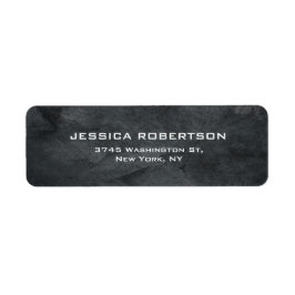 Mörk Grått Struktur Plain Elegant Modern Trendig Returadress Etikett