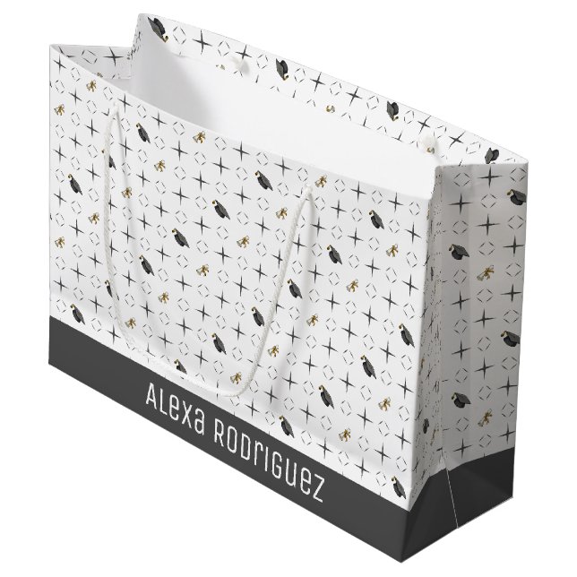 Mörk Grått-Studentmössor och diplomat Mönster (Framsidan Vinklad)