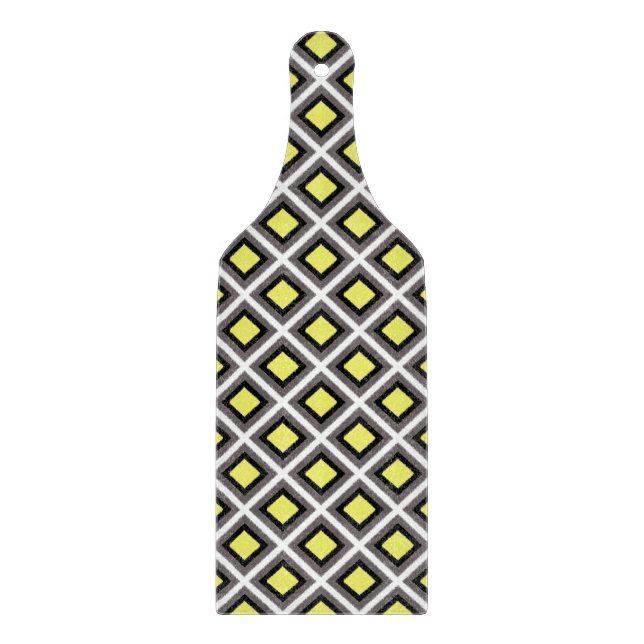 Mörk Grått, svart, Gult Ikat Diamonds av STaylor (Framsidan)