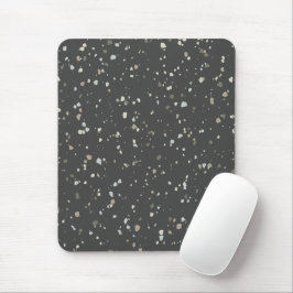 Mörk Grått Terrazzo Mönster Musmatta