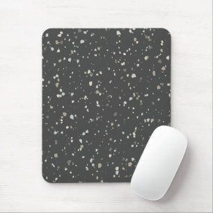 Mörk Grått Terrazzo Mönster Musmatta