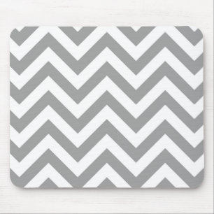 Mörk Grått White Large Chevron ZigZag Mönster Musmatta