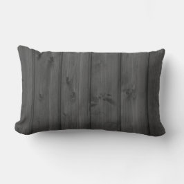 Mörk Grått Wood Struktur Lumbar Pillow Lumbarkudde