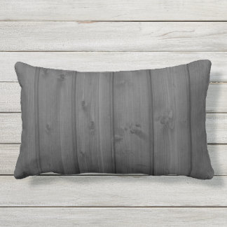 Mörk Grått Wood Struktur Utomhuskudde