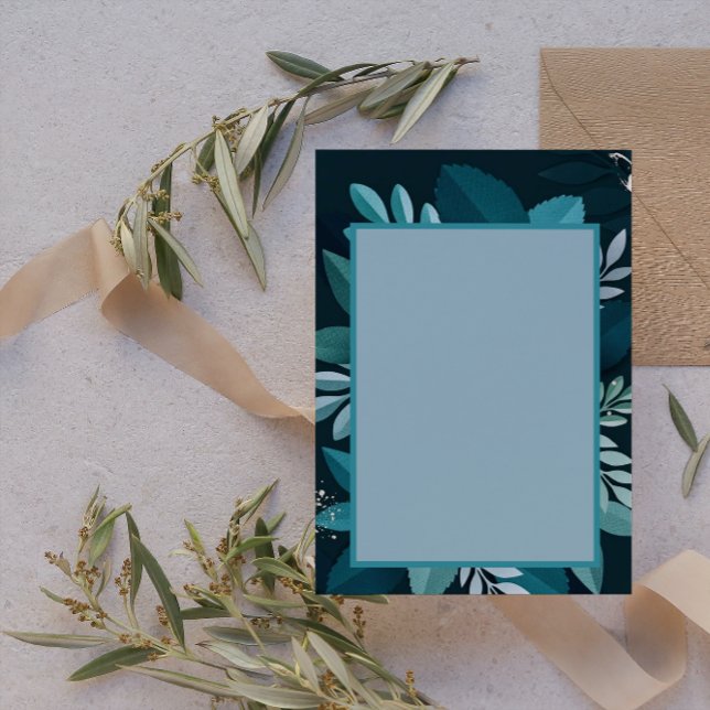 Mörk Greenery Elegant Brevpapper (Skapare uppladdad)