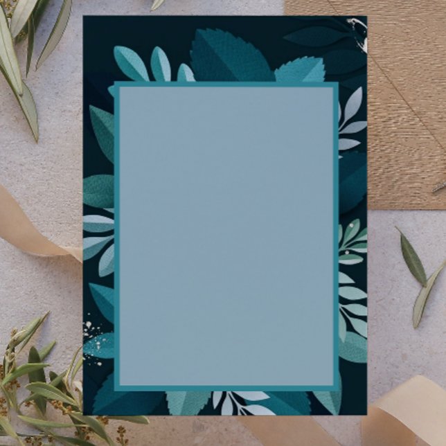 Mörk Greenery Elegant Post-it Block (Skapare uppladdad)