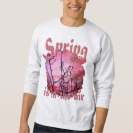 Mörk Grenar Röda buskar och Himmel Lång Ärmad Tröja