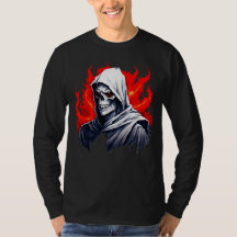 Mörk Grim Reaper Dödskalle T-shirt – gotisk skräck