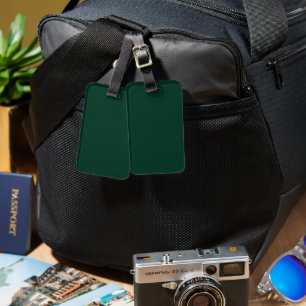 Mörk Grön Resväskemärke Bagagebricka