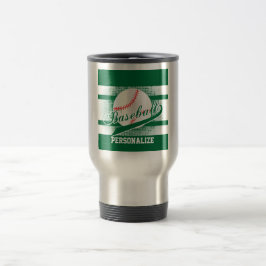 Mörk - grön Retro baseballstil Resemugg