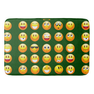 mörk grönt badbad för emoji badrumsmatta