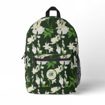 Mörk grönt bakgrund för vita blommor 1