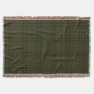 Mörk grönt Black Brown Scottish Tartan Play Filt