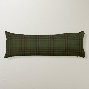 Mörk grönt Black Brown Scottish Tartan Play Kroppskudde