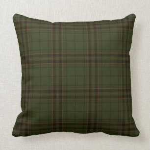 Mörk grönt Black Brown Scottish Tartan Play Kudde