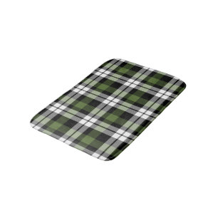 Mörk grönt Black White Buffalo Lumberjack Mönster Badrumsmatta