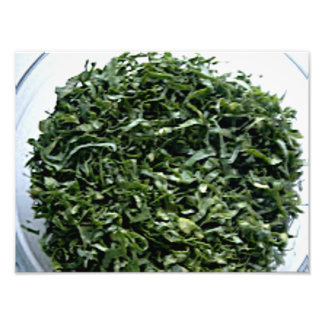 Mörk grönt bladgrönsaker, skivad spenatkale fototryck