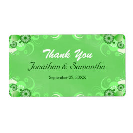 Mörk grönt Blommigtens stora favoritetiketter för  Fraktsedel