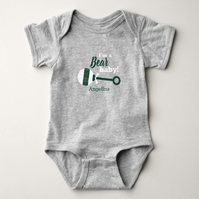 Mörk grönt boskapsdräkt Baby Bodykostdräkt T Shirt (Framsida)