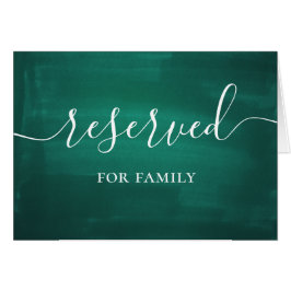 Mörk grönt bröllop-reserverat tecken. Script emera OBS Kort