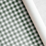 Mörk grönt Buffalo-kontrolljul Presentpapper<br><div class="desc">Anpassningsbar-designad julomslutning med papper rullning med rustik mörk grönt buffelkontroll.</div>