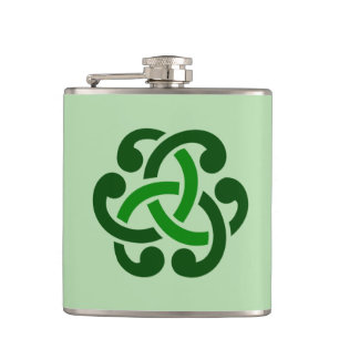 Mörk grönt Celtic Knot Fickplunta