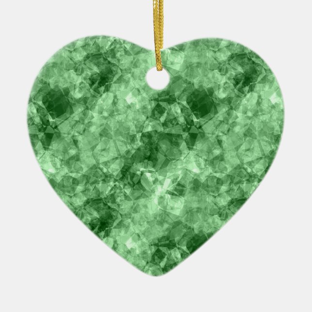 Mörk grönt centrala Struktur Julgransprydnad Keramik (Framsidan)