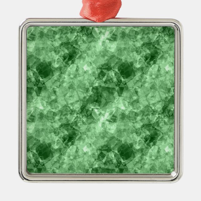 Mörk grönt centrala Struktur Julgransprydnad Metall (Framsidan)