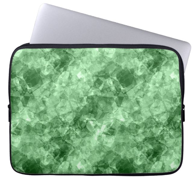 Mörk grönt centrala Struktur Laptop Sleeve (Framsidan)