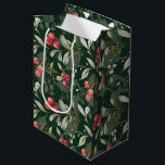 Mörk grönt Elegant Grey Botaniska jul<br><div class="desc">. Designad i färg utan tidshjul av rik , vibrerande gröntar och elegant elfenben, så är den här väskan ett uttryck för helgdag charm. Den mörk grönt bakgrunden i anpassningsbarna ger en smula sofistikering och skapar din gåva verkligen att framträda. Den här mångsidiga presentpåsen är den perfekt som avslutar beröring...</div>