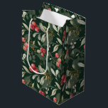 Mörk grönt Elegant Grey Botaniska jul<br><div class="desc">. Designad i färg utan tidshjul av rik , vibrerande gröntar och elegant elfenben, så är den här väskan ett uttryck för helgdag charm. Den mörk grönt bakgrunden i anpassningsbarna ger en smula sofistikering och skapar din gåva verkligen att framträda. Den här mångsidiga presentpåsen är den perfekt som avslutar beröring...</div>