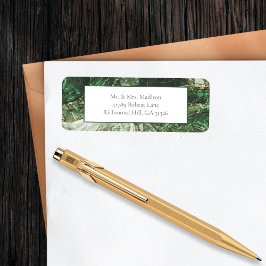Mörk grönt Emerald Gemstone-Returetiketter Returadress Etikett