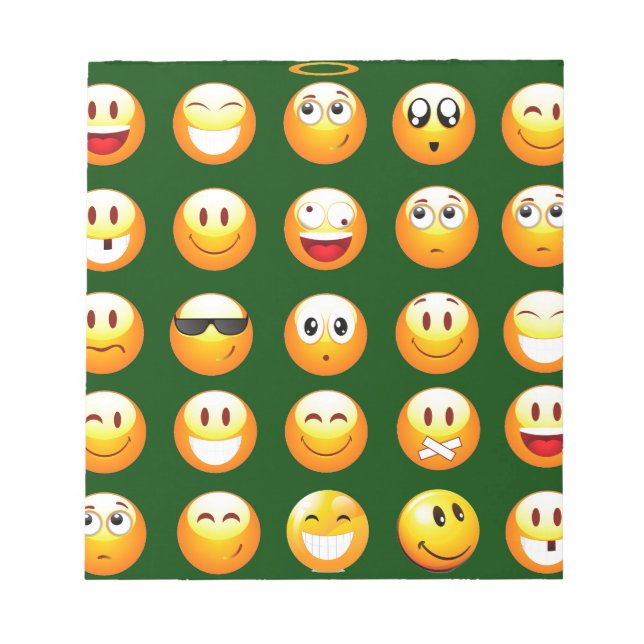 mörk grönt emoji anteckningsblock (Framsida)