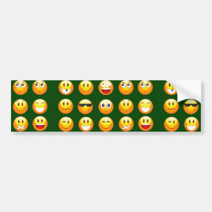 mörk grönt emoji bildekal