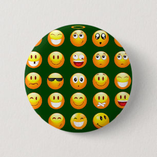 mörk grönt emoji knapp
