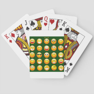 mörk grönt emoji spel kort