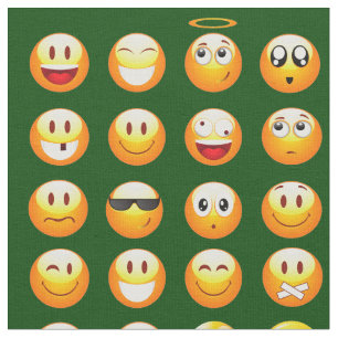 mörk grönt emoji-struktur tyg