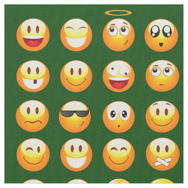 mörk grönt emoji-struktur tyg (Närbild)